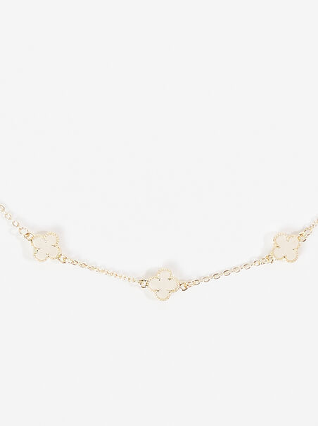 Crystal Clover Chain Necklace - AS REVIVAL