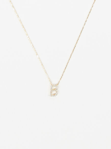 Dainty Monogram Necklace - B - AS REVIVAL