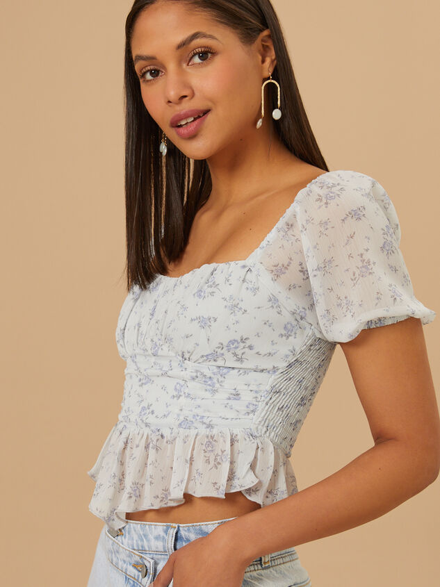 Beatrice Puff Sleeve Corset Top Detail 3 - AS REVIVAL