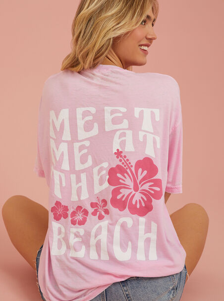 Meet Me At The Beach Graphic Tee - AS REVIVAL