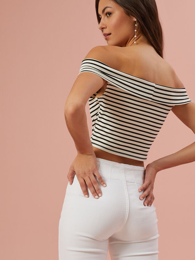 Lyla Striped Fold Over Top Detail 2 - AS REVIVAL