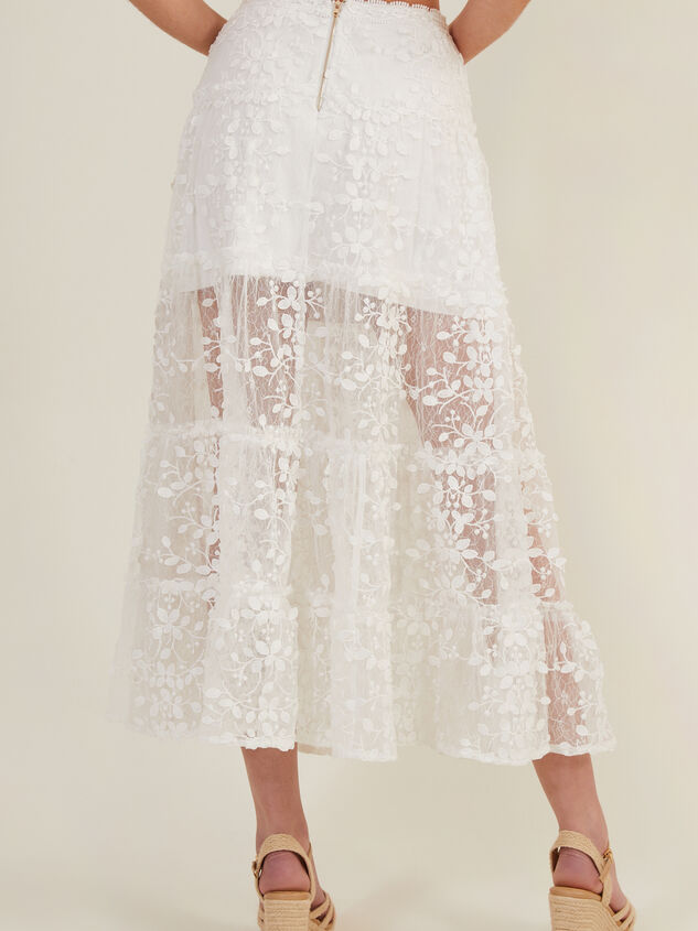 Brixley Embroidered Midi Skirt Detail 5 - AS REVIVAL
