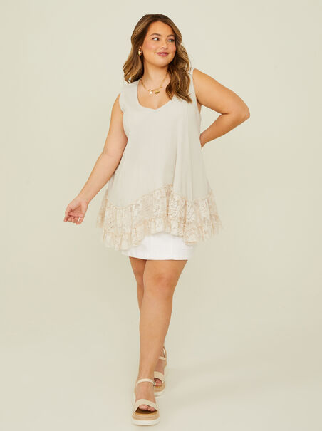 All In Lace Hem Tunic - AS REVIVAL