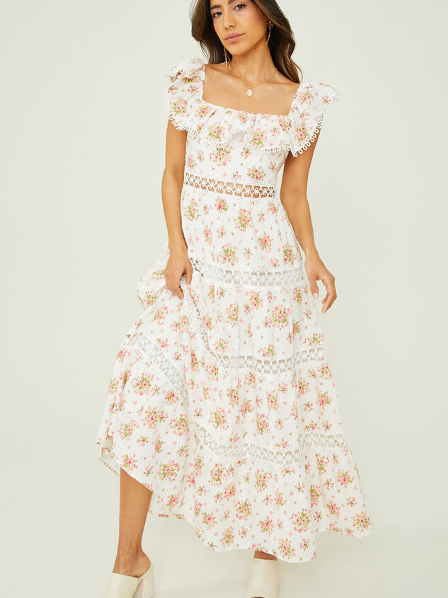 Graciela Floral Maxi Dress Detail 2 - AS REVIVAL