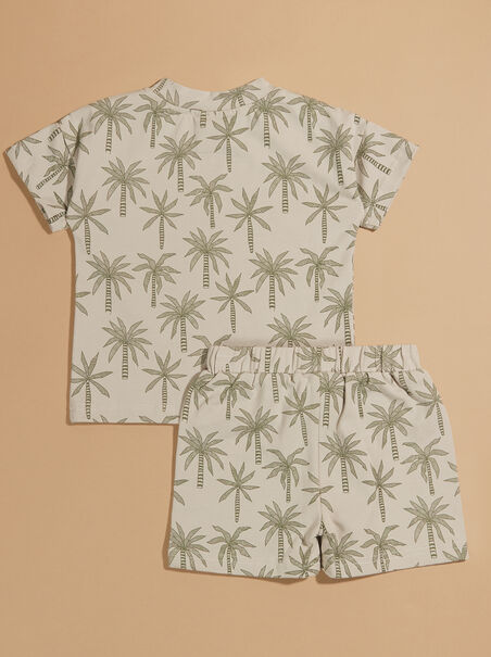 Beach Palms Tee and Shorts Set - AS REVIVAL