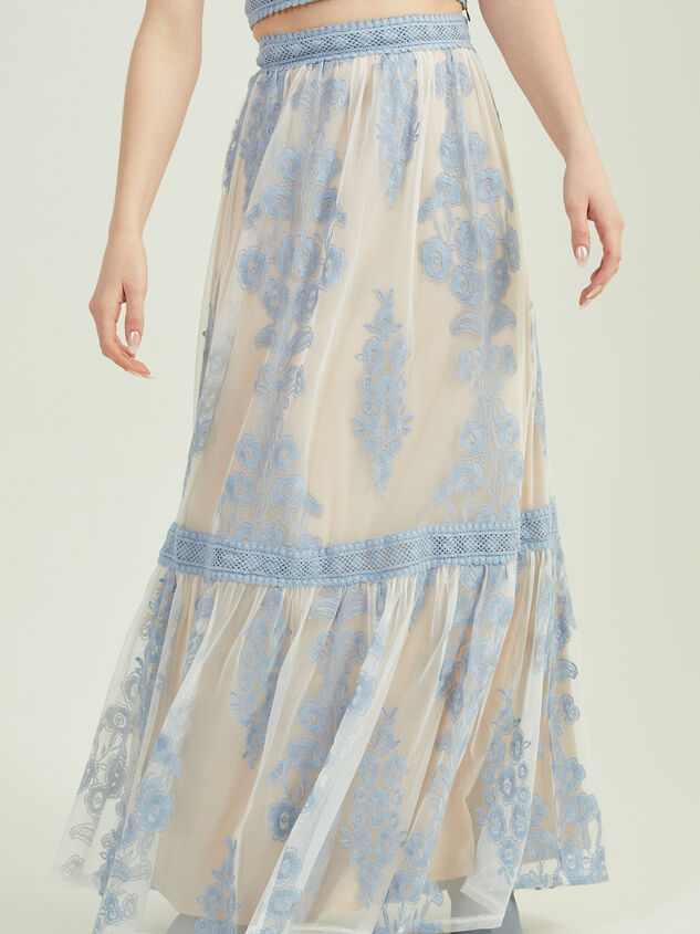 Arissa Embroidered Maxi Skirt Detail 2 - AS REVIVAL