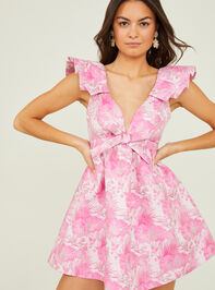 Ashley Jacquard Mini Dress Detail 3 - AS REVIVAL
