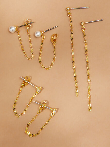 18K Gold Skylar Chain Earring Set - AS REVIVAL