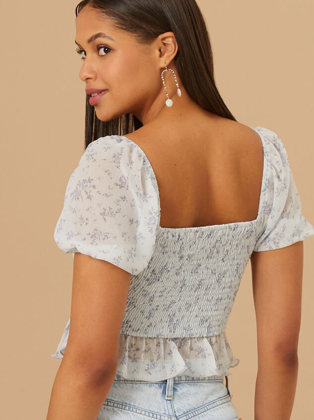 Beatrice Puff Sleeve Corset Top Detail 4 - AS REVIVAL
