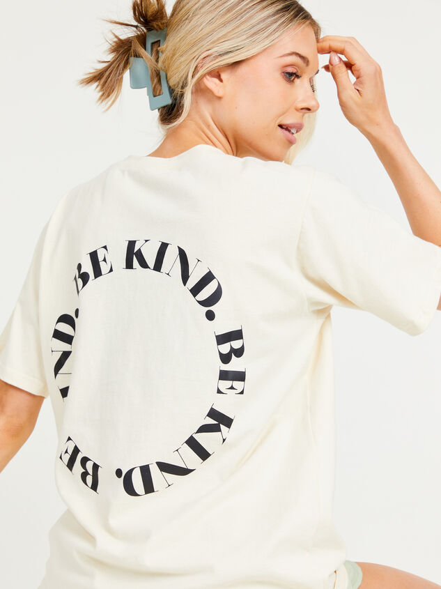 Be Kind Oversized Tee Detail 4 - AS REVIVAL
