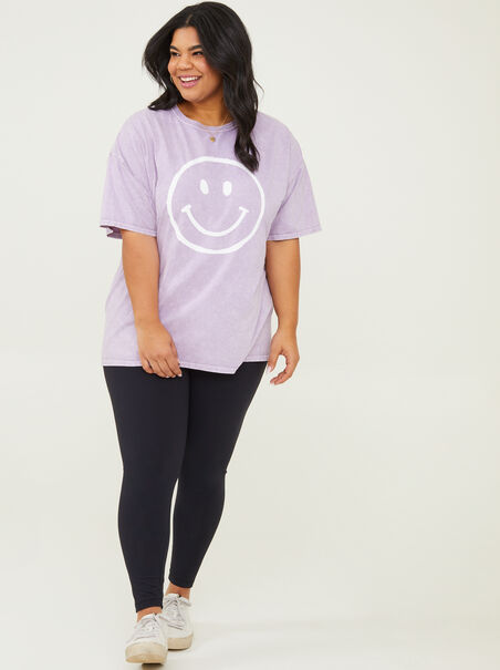 Smiley Face Oversized Tee - AS REVIVAL