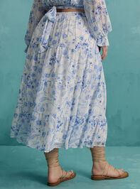 Bliss Floral Maxi Skirt Detail 4 - AS REVIVAL