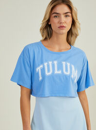 Tulum Cropped Graphic Tee Detail 4 - AS REVIVAL