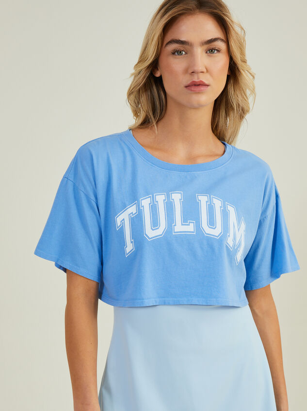 Tulum Cropped Graphic Tee Detail 4 - AS REVIVAL