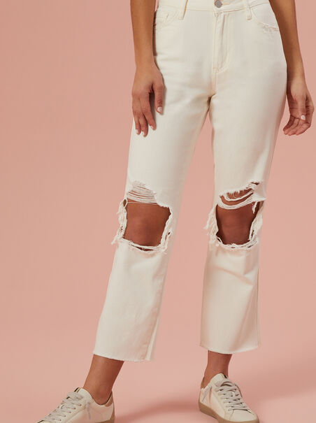 Kyra Distressed Cropped Jeans - AS REVIVAL