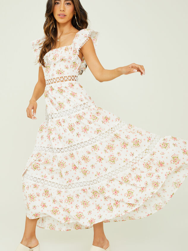 Graciela Floral Maxi Dress Detail 3 - AS REVIVAL