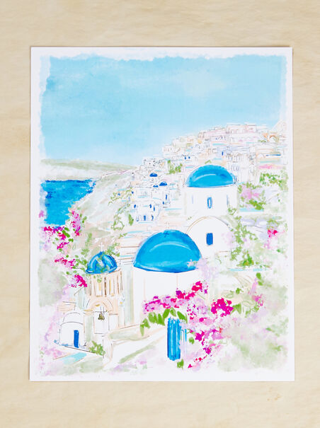 Santorini Blues Print - AS REVIVAL