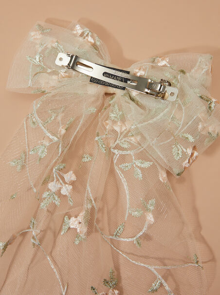 Floral Embroidered Tulle Bow - AS REVIVAL
