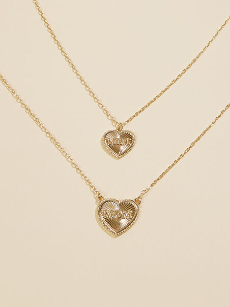 Mom & Mini Heart Necklace Set - AS REVIVAL