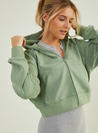 Supersoft Cropped Full Zip Pullover Detail 3 - AS REVIVAL