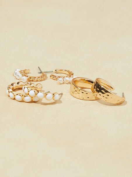 Gold Pearl Earring Set - AS REVIVAL