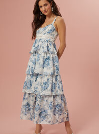 Cambri Floral Tiered Dress Detail 2 - AS REVIVAL