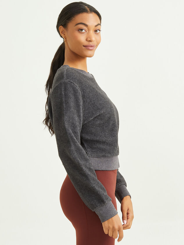 Cropped Field Lounge Pullover Detail 2 - AS REVIVAL