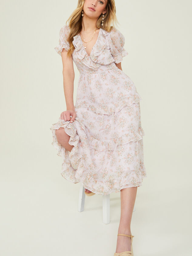 Keira Floral Midi Dress Detail 5 - AS REVIVAL