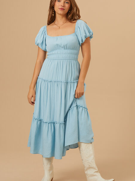 Octavia Puff Sleeve Dress - AS REVIVAL