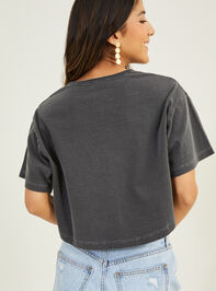 Madelyn Crew Cropped Tee Detail 3 - AS REVIVAL