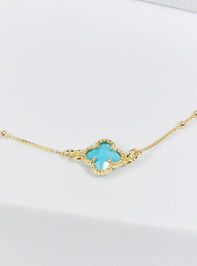 18K Gold Clover Chain Necklace Detail 2 - AS REVIVAL