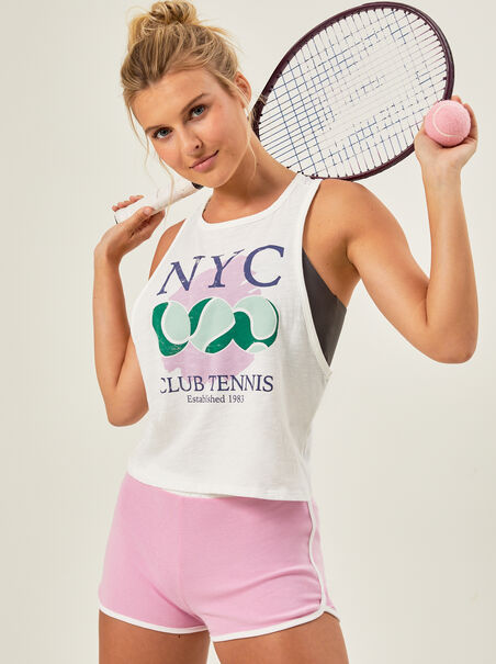 NYC Club Tennis Graphic Tank - AS REVIVAL