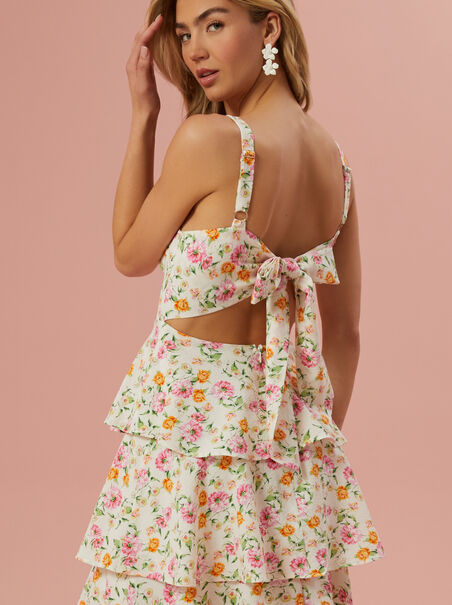 Zowie Tiered Floral Dress - AS REVIVAL