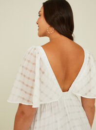 Shona Textured Plaid Maxi Dress Detail 6 - AS REVIVAL