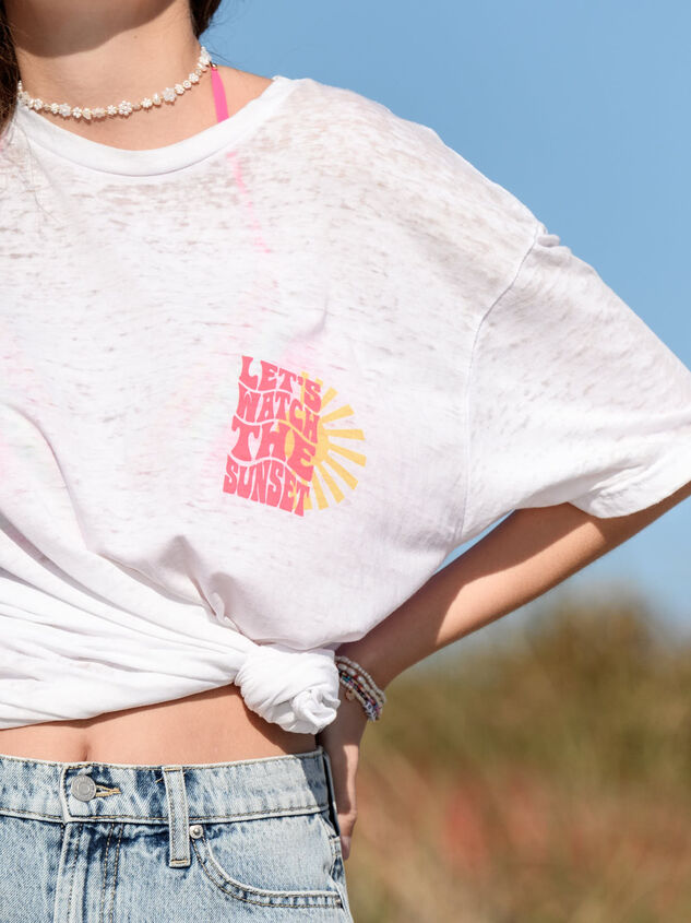 Let's Watch The Sunset Graphic Tee Detail 3 - AS REVIVAL