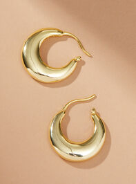 18K Gold Thick Hoop Earrings - AS REVIVAL