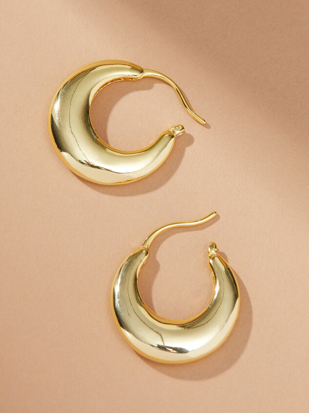 18K Gold Thick Hoop Earrings - AS REVIVAL