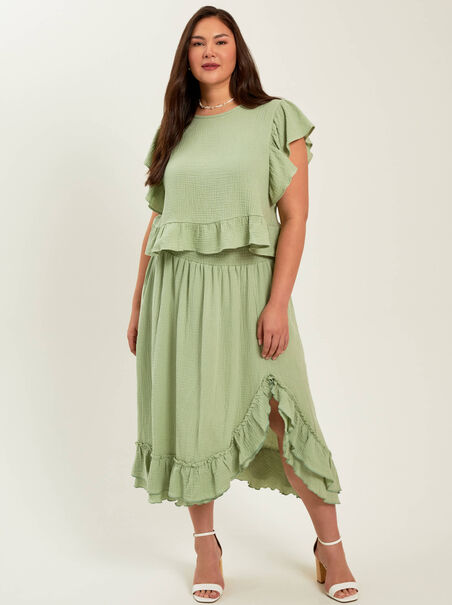 Lucy Ruffle Maxi Skirt - AS REVIVAL