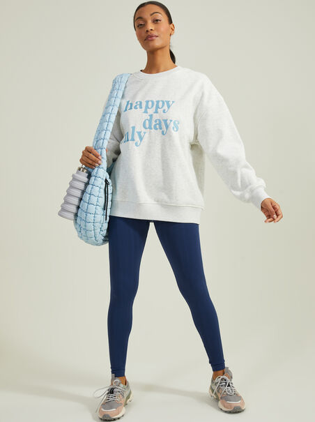 Happy Days Only Graphic Sweatshirt - AS REVIVAL