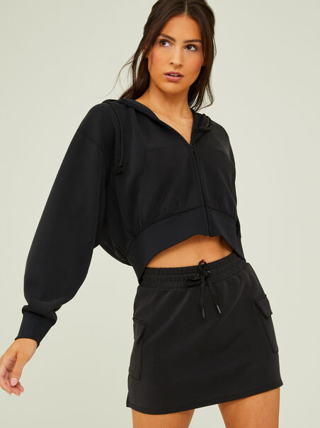 Supersoft Cropped Full Zip Pullover - AS REVIVAL