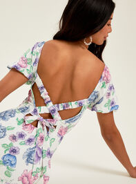 Becca Floral Midi Dress Detail 5 - AS REVIVAL