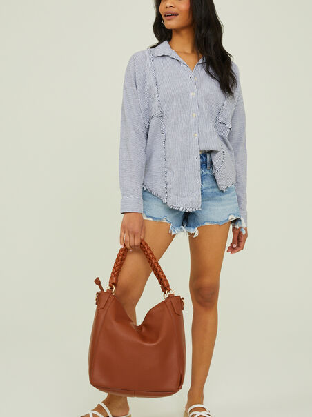 Ebony Pieced Button Up Top - AS REVIVAL