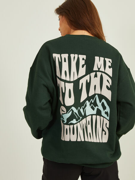To The Mountains Graphic Sweatshirt - AS REVIVAL