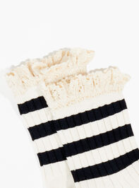 Varsity Lace Ankle Socks Detail 2 - AS REVIVAL