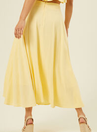 Grace Linen Midi Skirt Detail 5 - AS REVIVAL