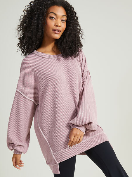 Start Strong Ribbed Pullover - AS REVIVAL