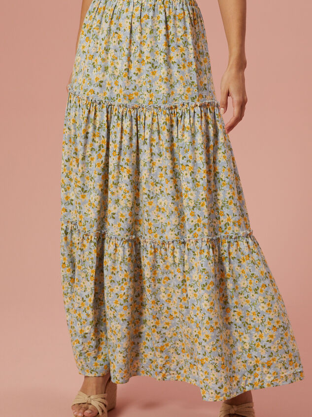 Madison Floral Maxi Skirt Detail 3 - AS REVIVAL