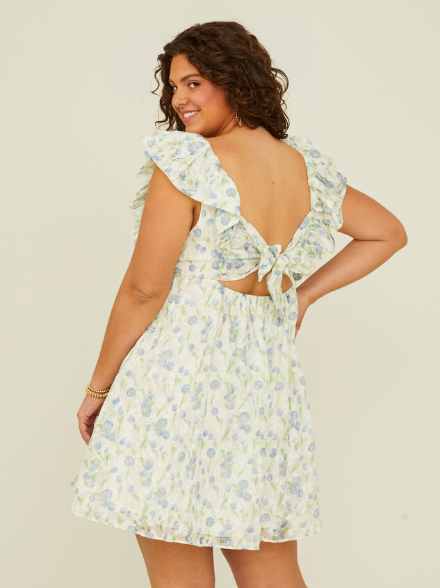 Whitney Ruffle Floral Dress Detail 4 - AS REVIVAL