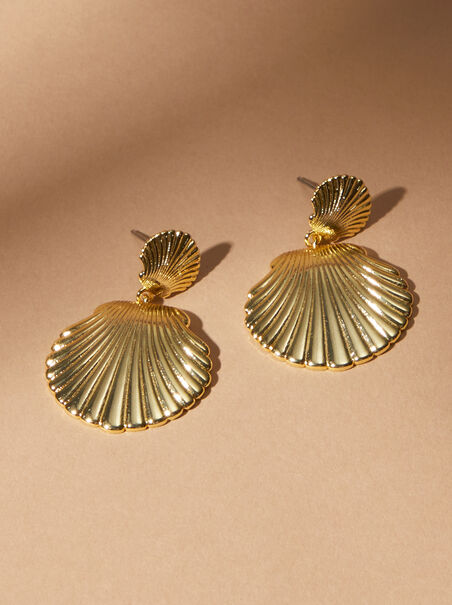 18K Gold Shell Dangle Earrings - AS REVIVAL