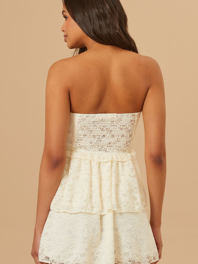 Marigold Lace Strapless Dress Detail 4 - AS REVIVAL